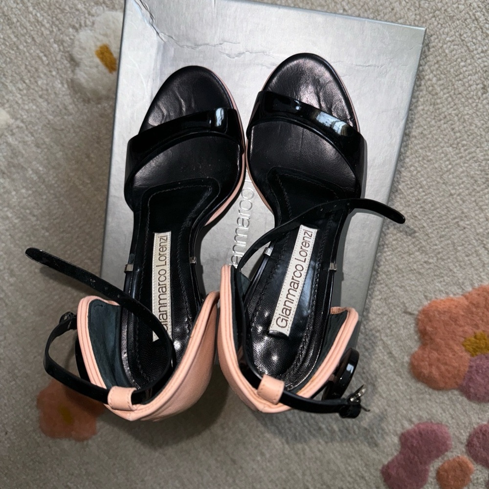 Gianmarco Lorenzi patent platform stiletto sandals 38.5 - Picture 4 of 17